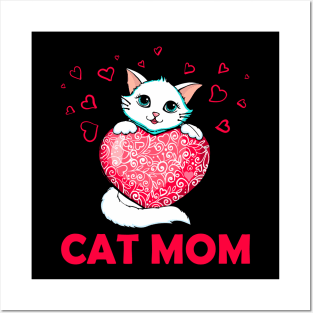 Cat Mom Posters and Art